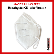 A1 Pack 500 uds. Mascarillas protección FFP2 ·  Seguridad Control de riesgo biológico COVID19