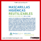 A4Pack 25 uds. Mascarillas higiénicas reutilizables 25 ciclos lavables 3 capas - Adultos (5 bolsas de 5 unid.)