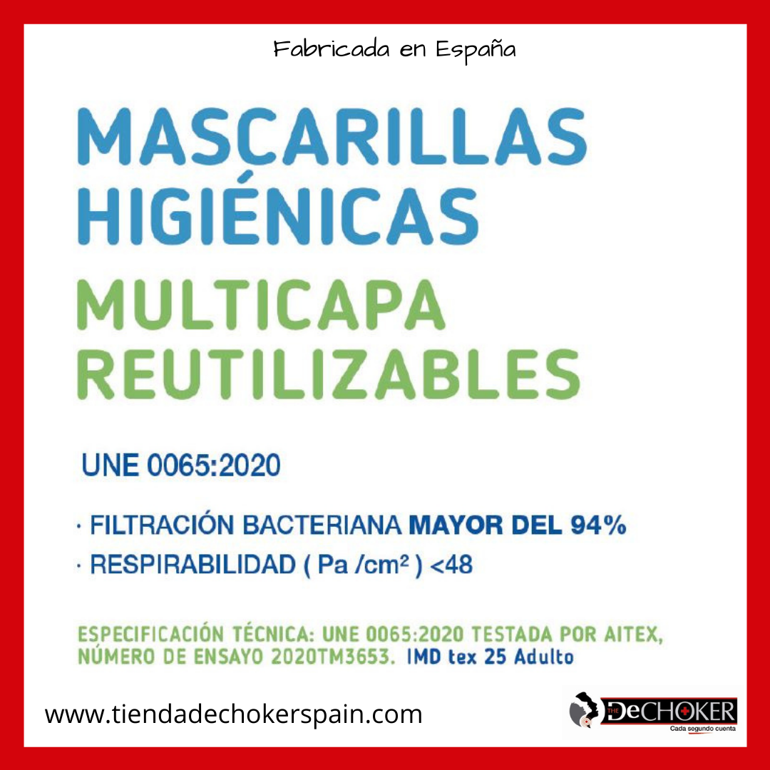 A4Pack 25 uds. Mascarillas higiénicas reutilizables 25 ciclos lavables 3 capas - Adultos (5 bolsas de 5 unid.)