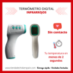 IIR -  50 Mascarillas Quirúrgicas + Termómetro AFK Digital por Infrarrojos - 1 click - Sin contacto - Pantalla LCD