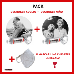 PACK DECHOKER ADULTOS + DECHOKER NIÑOS + 100 MASCARILLAS FFP2 REGALO