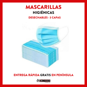 Pack 500 uds. Mascarillas higiénicas desechables