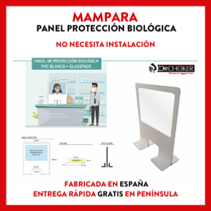 Lote de 3 Mamparas Protectoras Panel Mostrador ·  Riesgo biológico COVID19 · Fabricada en España